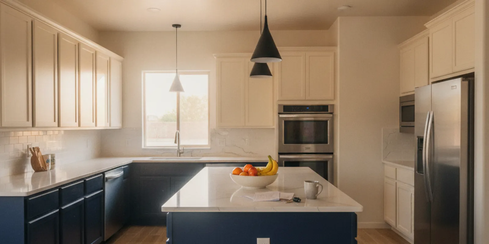 Newly remodeled kitchen in Westside, TX by Desert Oak Kitchen Co.